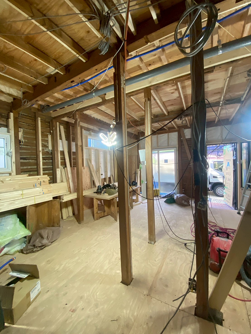 LDK　壁下地工事