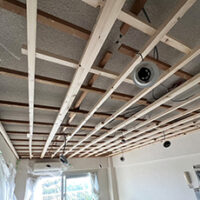 【進行中の現場】漏水補修工事：解体作業、下地造作　～　大阪府吹田市　Ｋマンション