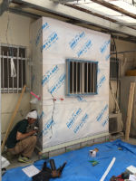 外壁を作りました。